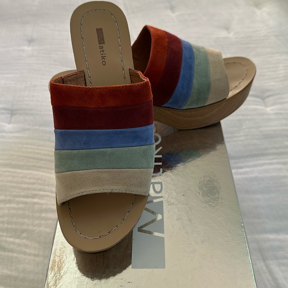 Anthropologie Mariko wooden mules